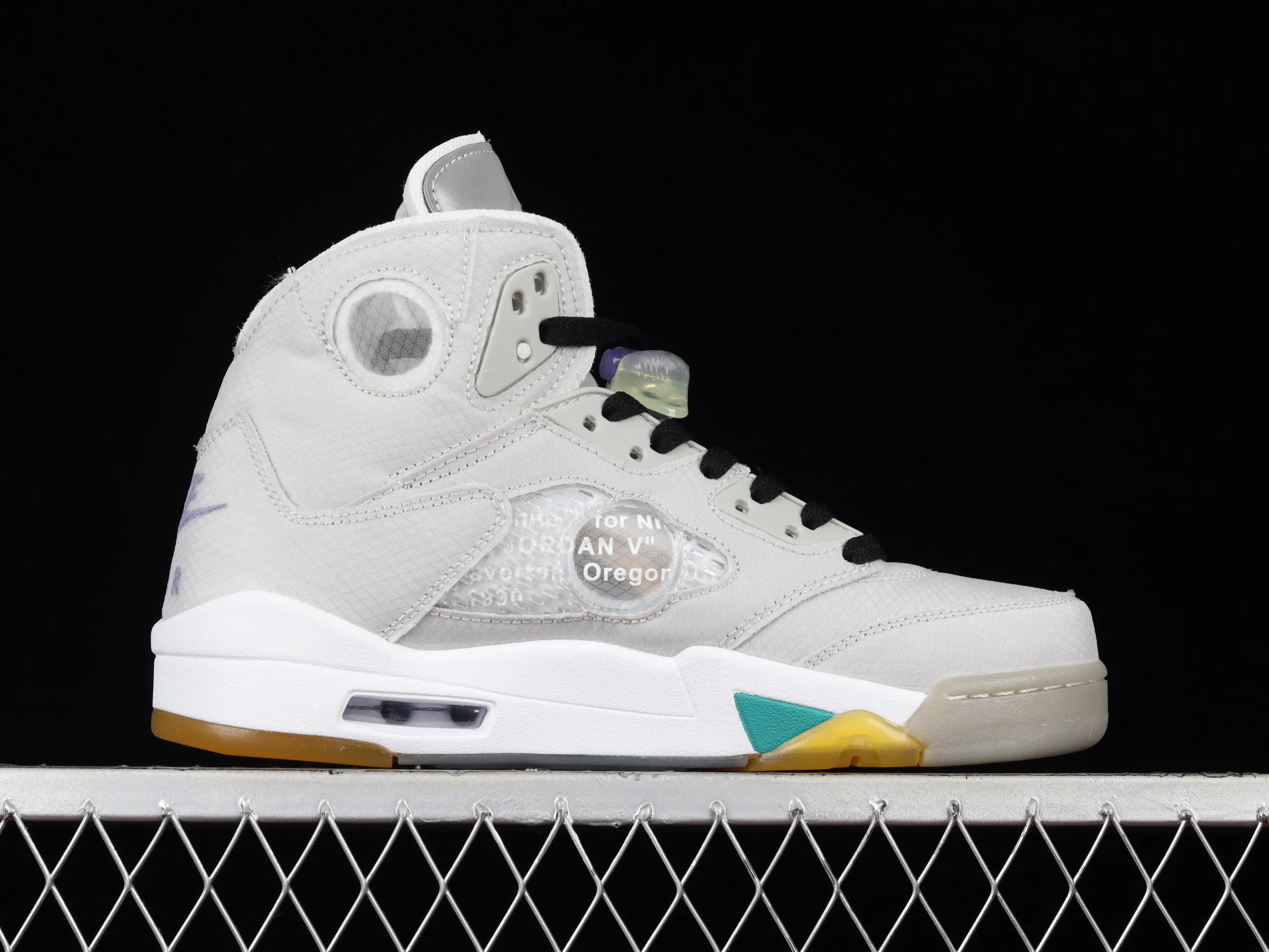 All categories Air Jordan Jordan series basketball shoes Air Jordan 5 OF x Air Jordan 5 Retro SP AJ5 Joe 5 joint model Grape Gray CT8480-105